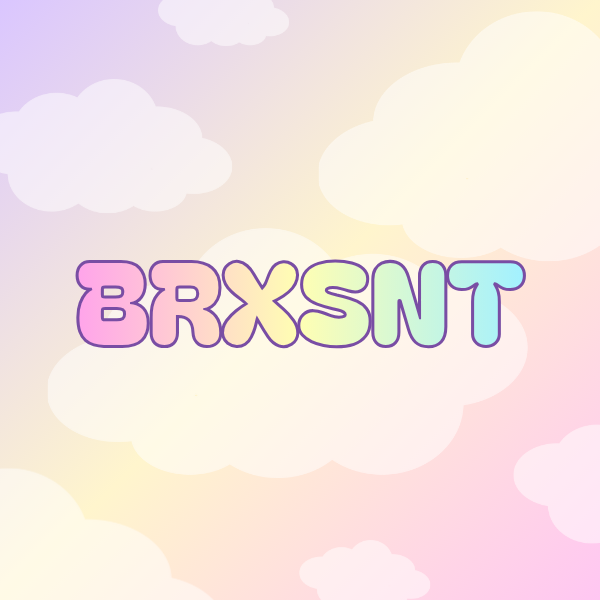 Pastel gradient background with 'BRXSNT' text