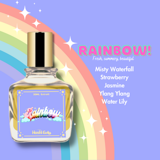 A description for the scent "blueberry skies"  that reads "etherial, floral , calming." and a description of the notes that reads "Misty waterfall, strawberry, Jasmine, ylang ylang, and water lily"