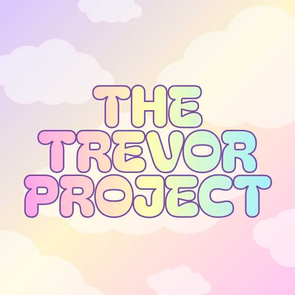 Pastel gradient background with 'The Trevor Project' text