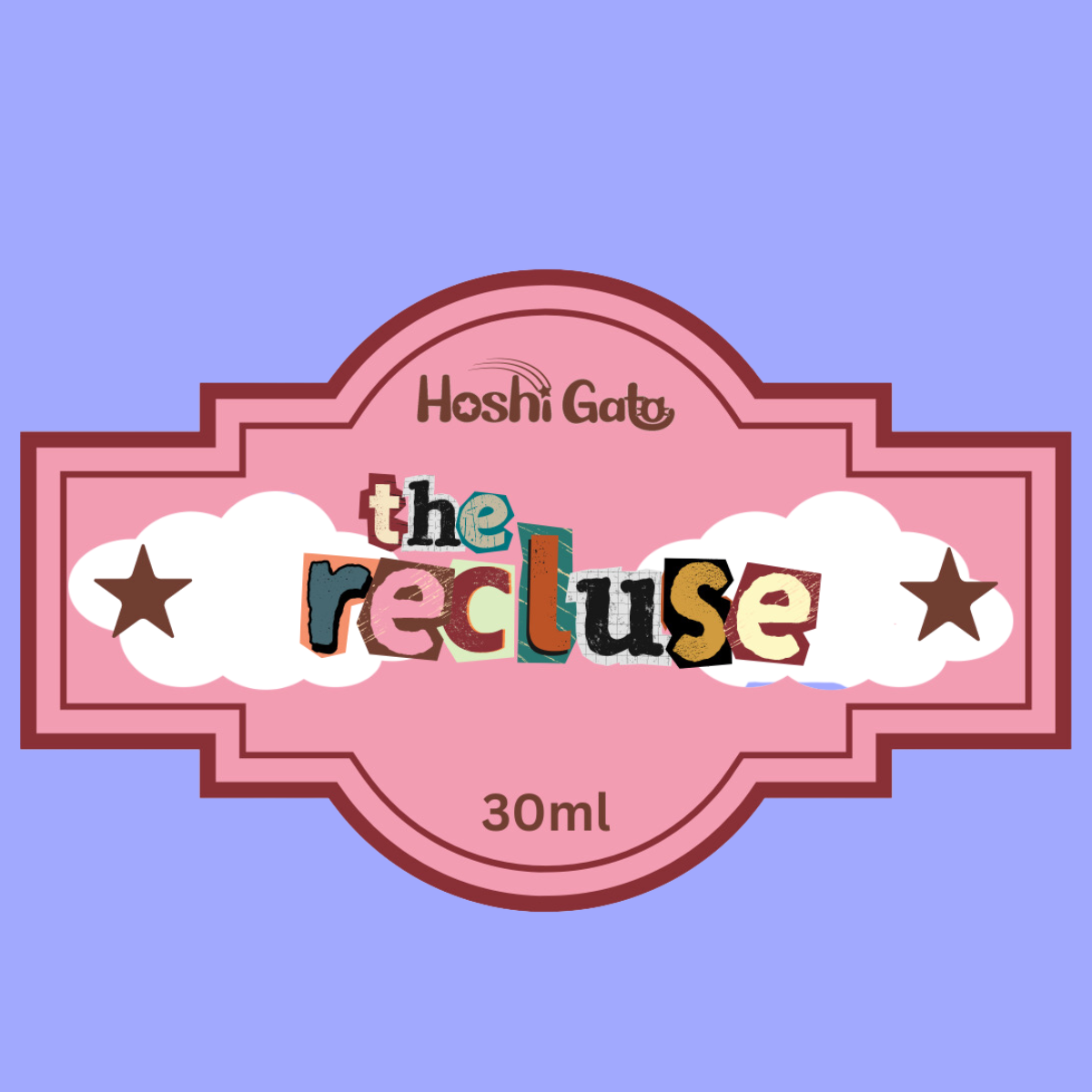 The Recluse's label on a purple background