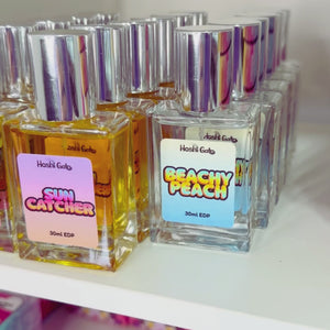 Beachy Peach being placed on a shelf video.